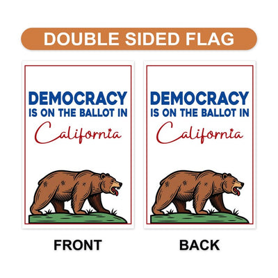 Yes on Prop 50 Garden Flag, Election Rigging Response Act Yard Flag, Anti-Gerrymandering California Flag, Political Outdoor Lawn Banner