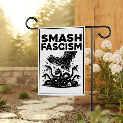 FIGHT FASCISM Garden Flag, 12x18 Inch Double Sided, No Kings In America Protest, Anti-Trump Flag, Resist Racism, Resist Fascism Flag