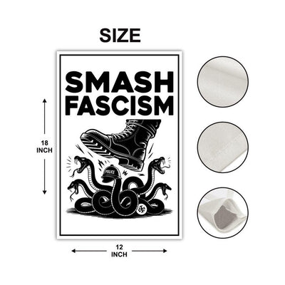 FIGHT FASCISM Garden Flag, 12x18 Inch Double Sided, No Kings In America Protest, Anti-Trump Flag, Resist Racism, Resist Fascism Flag
