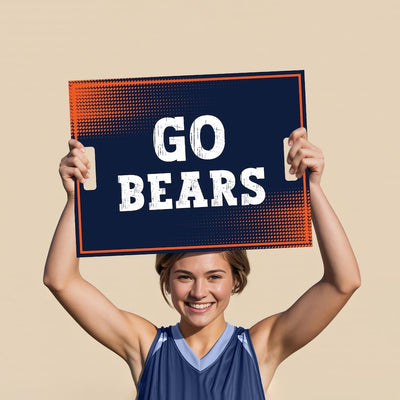 Custom Cheer Signs for School Spirit, Personalized Cheerleading Rally Signs with Handle, Pep Rally Sports Team Chant & Game Day Support Sign