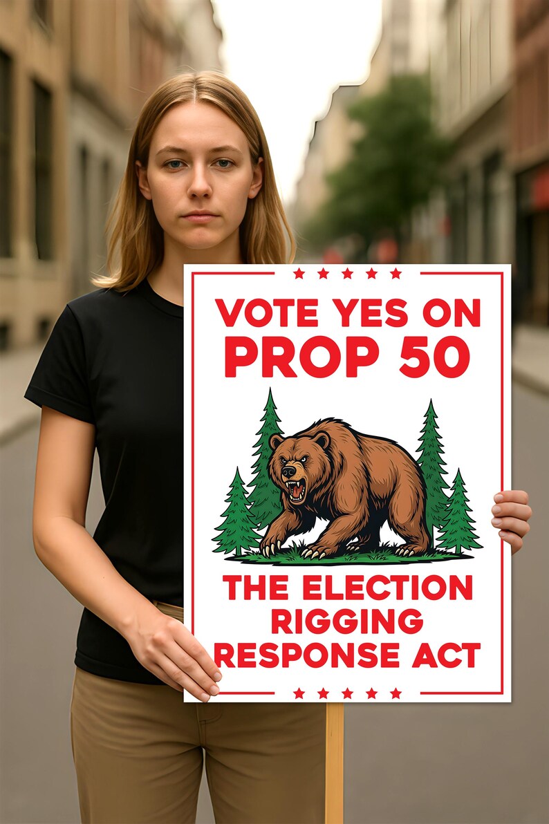 Yes on Prop 50 Protest Sign, Election Rigging Response Act Poster, Anti ...