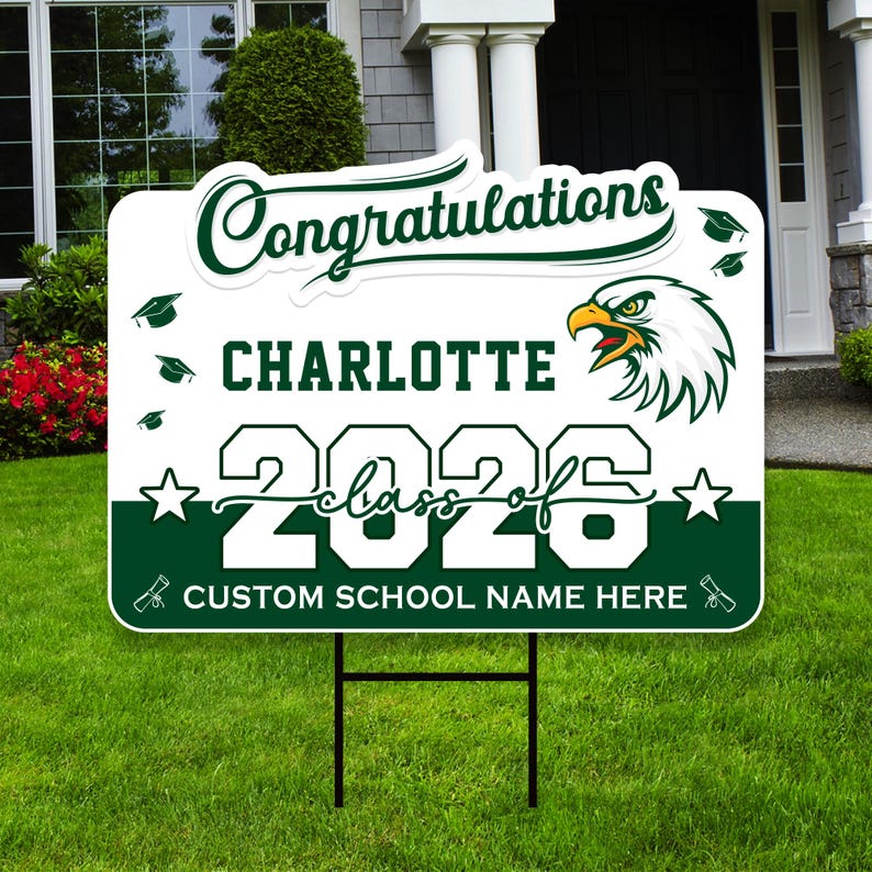 Personalized Graduation Senior Yard Sign 2026, Senior Grad Sign, Class ...