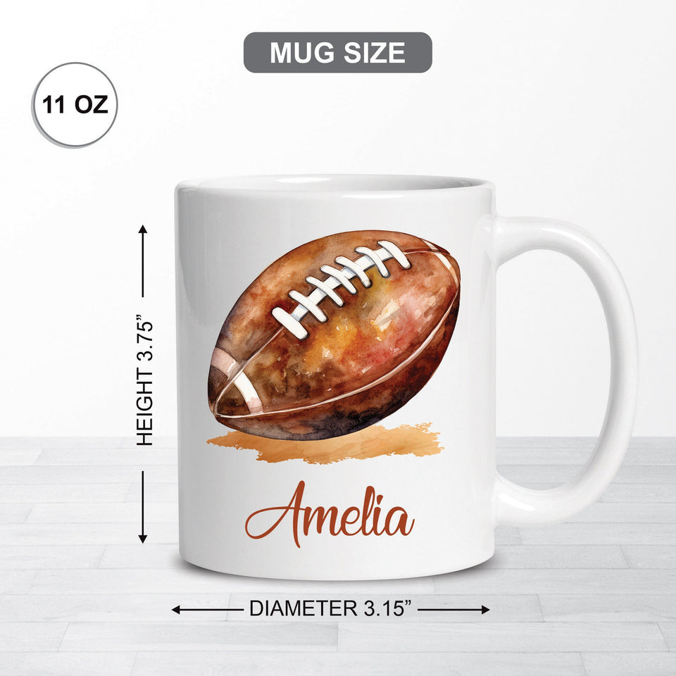 Personalized American Football Coffee Mug