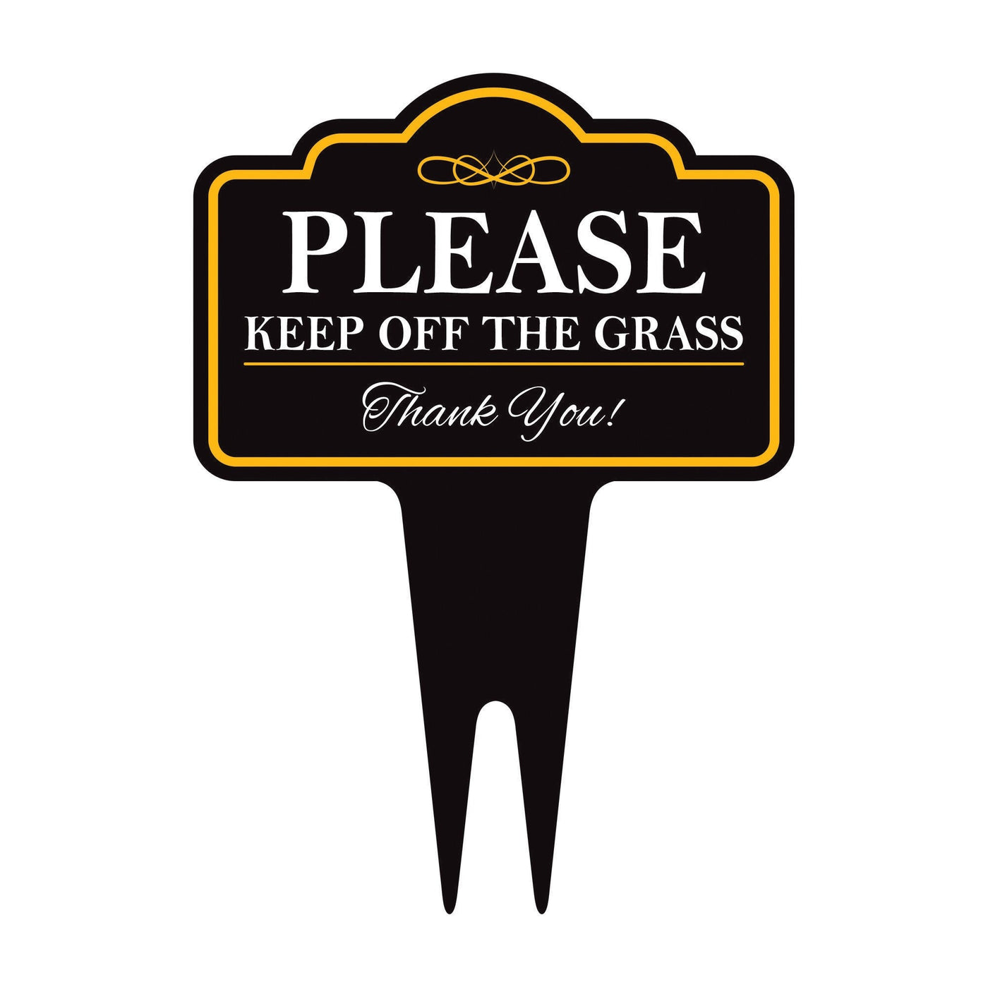 Stay Off Grass Yard Sign 10” x 14” - Rust-free Aluminum Off Grass Sign for Lawn