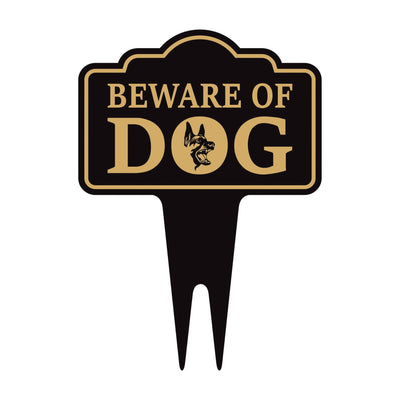 Beware of Dog Yard Sign 10” x 14” - Rust-free Aluminum Home Security Sign for Lawn