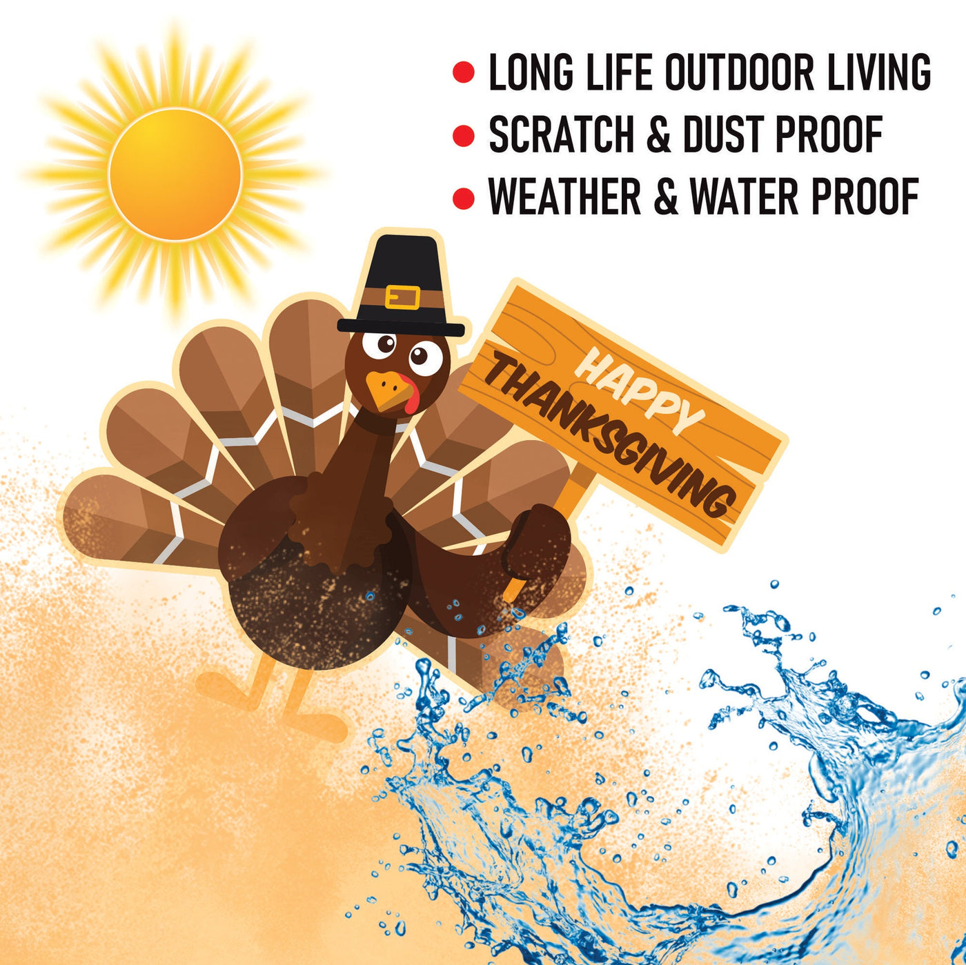Thanksgiving Turkey Yard Sign