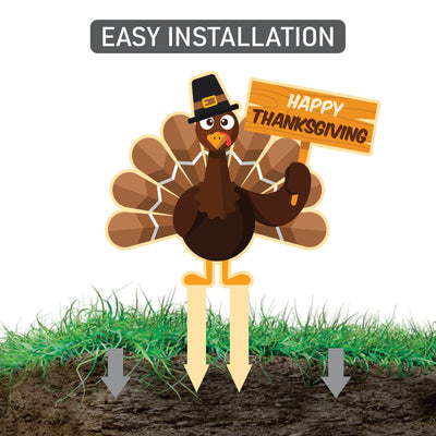 Thanksgiving Turkey Yard Sign