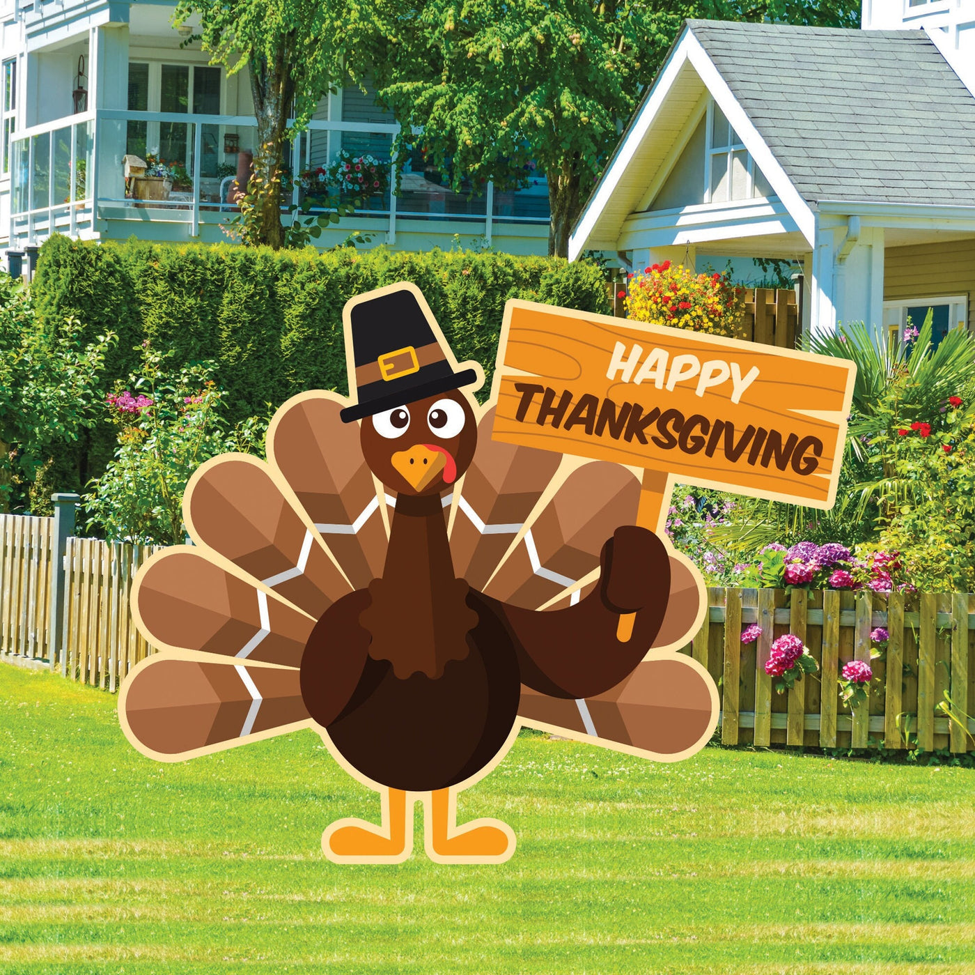 Thanksgiving Turkey Yard Sign