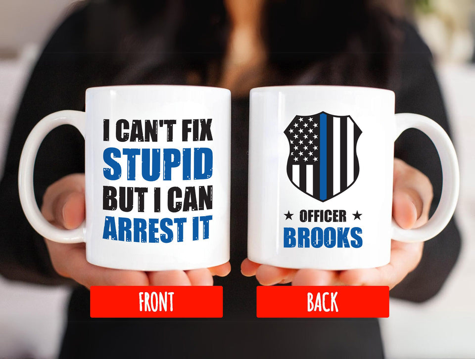 Custom Police Officer Mug - Personalized Gift for Cop