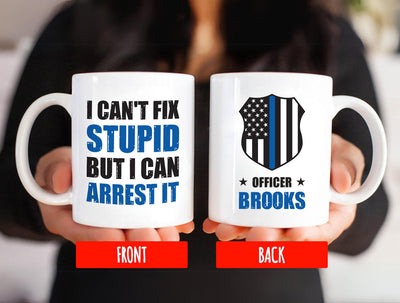 Custom Police Officer Mug - Personalized Gift for Cop