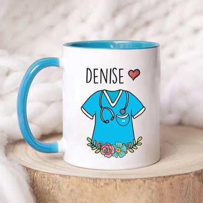 Custom Nurse Name Mug, Personalized RN Coffee Cup, Nurse Coffee Mug, Ideal for Nurse Graduation