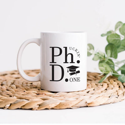 Personalized PhD Graduation Mug - Custom Gift for Doctorate Graduates