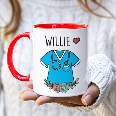 Custom Nurse Name Mug, Personalized RN Coffee Cup, Nurse Coffee Mug, Ideal for Nurse Graduation