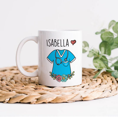 Custom Nurse Name Mug, Personalized RN Coffee Cup, Nurse Coffee Mug, Ideal for Nurse Graduation