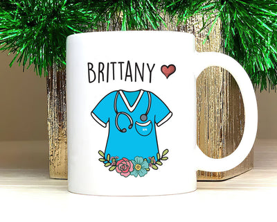 Custom Nurse Name Mug, Personalized RN Coffee Cup, Nurse Coffee Mug, Ideal for Nurse Graduation