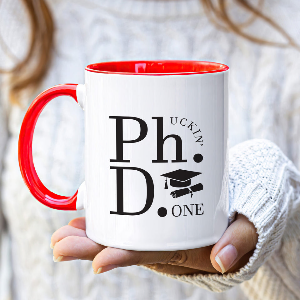 Personalized PhD Graduation Mug - Custom Gift for Doctorate Graduates