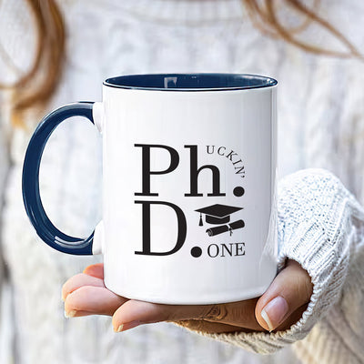 Personalized PhD Graduation Mug - Custom Gift for Doctorate Graduates