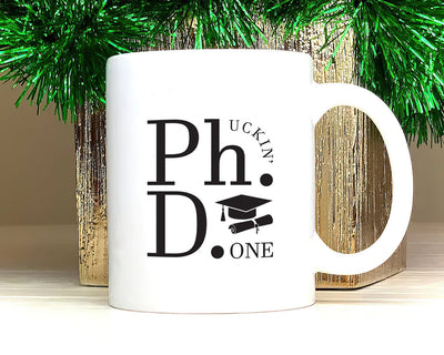 Personalized PhD Graduation Mug - Custom Gift for Doctorate Graduates
