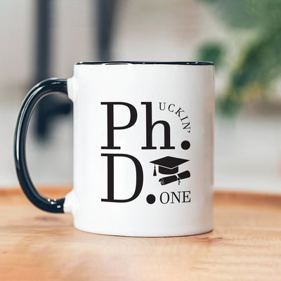 Personalized PhD Graduation Mug - Custom Gift for Doctorate Graduates