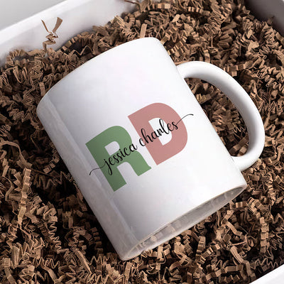 Personalized RD Mug, Custom Registered Dietitian Coffee Mug, Dietitian Graduation