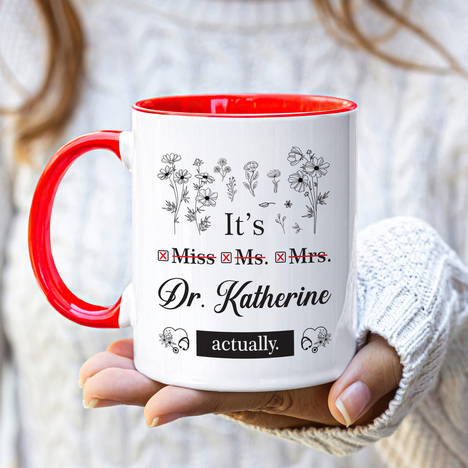 Personalized Doctor Coffee Mug - Perfect PHD Graduate Gift, Special New Doctor Celebration Cup
