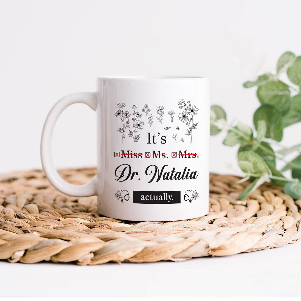 Personalized Doctor Coffee Mug - Perfect PHD Graduate Gift, Special New Doctor Celebration Cup