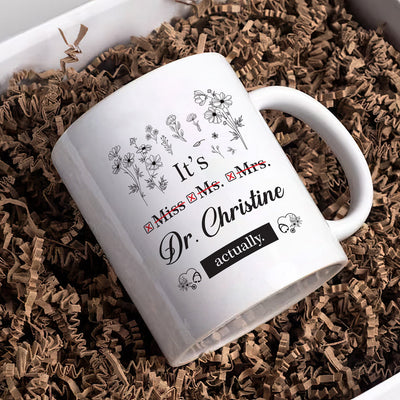 Personalized Doctor Coffee Mug - Perfect PHD Graduate Gift, Special New Doctor Celebration Cup