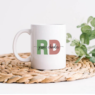 Personalized RD Mug, Custom Registered Dietitian Coffee Mug, Dietitian Graduation