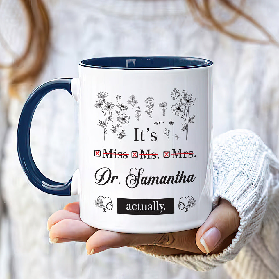 Personalized Doctor Coffee Mug - Perfect PHD Graduate Gift, Special New Doctor Celebration Cup