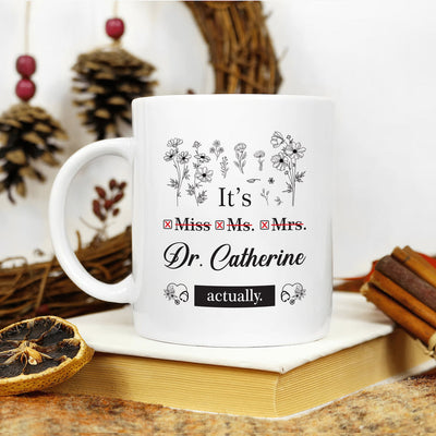 Personalized Doctor Coffee Mug - Perfect PHD Graduate Gift, Special New Doctor Celebration Cup