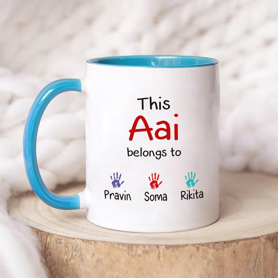 Personalized Indian Name Mother's Day Mug - Custom Name Coffee Cup