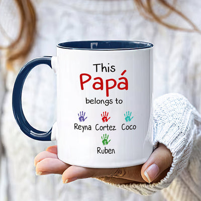 Personalized Spanish Name Fathers Day Mug - Custom Name Coffee Cup