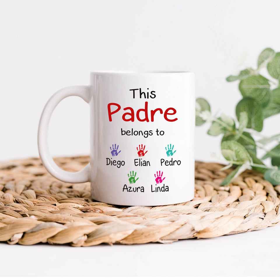 Personalized Spanish Name Fathers Day Mug - Custom Name Coffee Cup