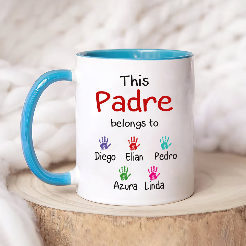 Personalized Spanish Name Fathers Day Mug - Custom Name Coffee Cup