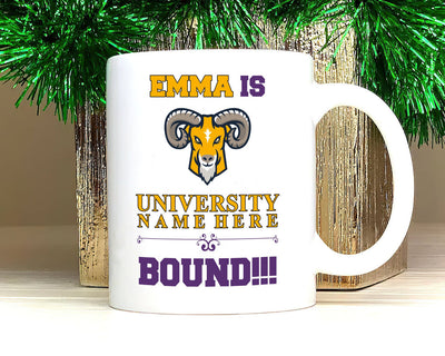 Personalized College Bound Mug - College Graduation, High School Graduation