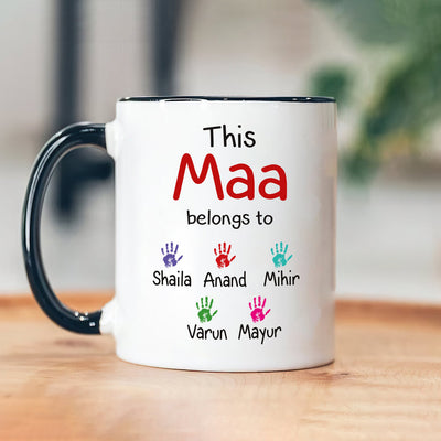 Personalized Indian Name Mother's Day Mug - Custom Name Coffee Cup
