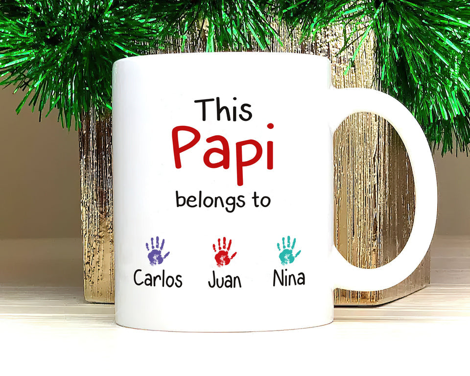 Personalized Spanish Name Fathers Day Mug - Custom Name Coffee Cup