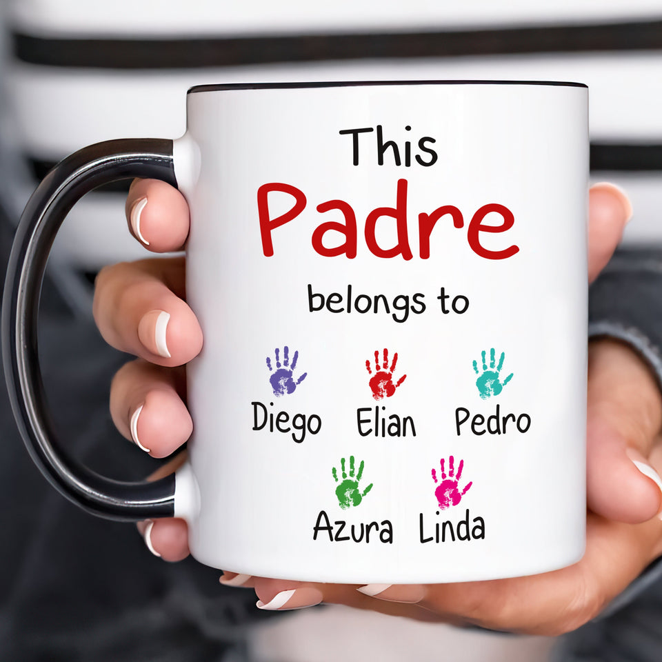 Personalized Spanish Name Fathers Day Mug - Custom Name Coffee Cup