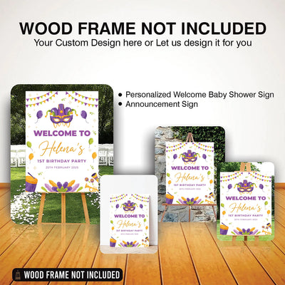 Mardi Gras Birthday Foam Board Poster Welcome Sign