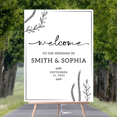 Wedding Welcome Sign, Personalized Wedding Sign
