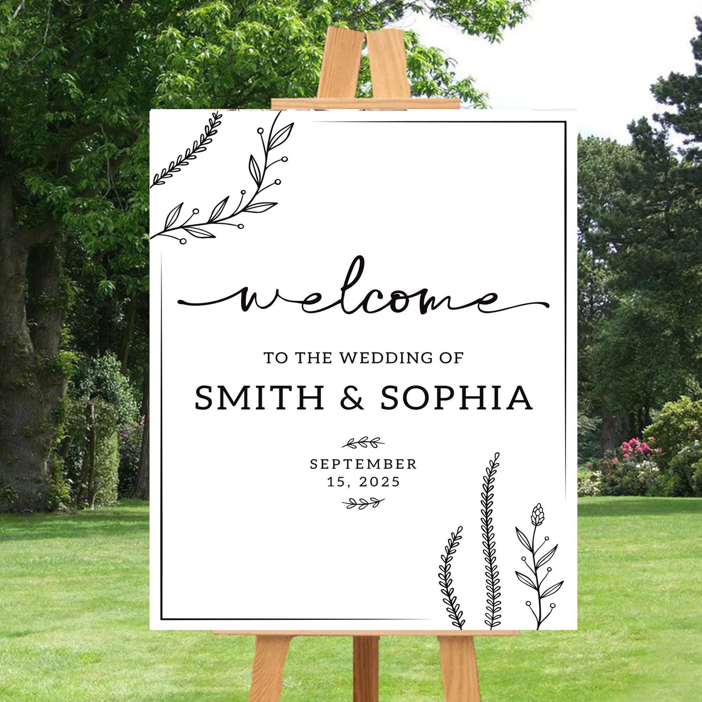 Wedding Welcome Sign, Personalized Wedding Sign