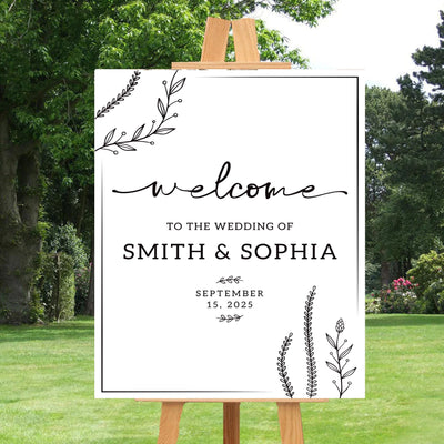 Wedding Welcome Sign, Personalized Wedding Sign
