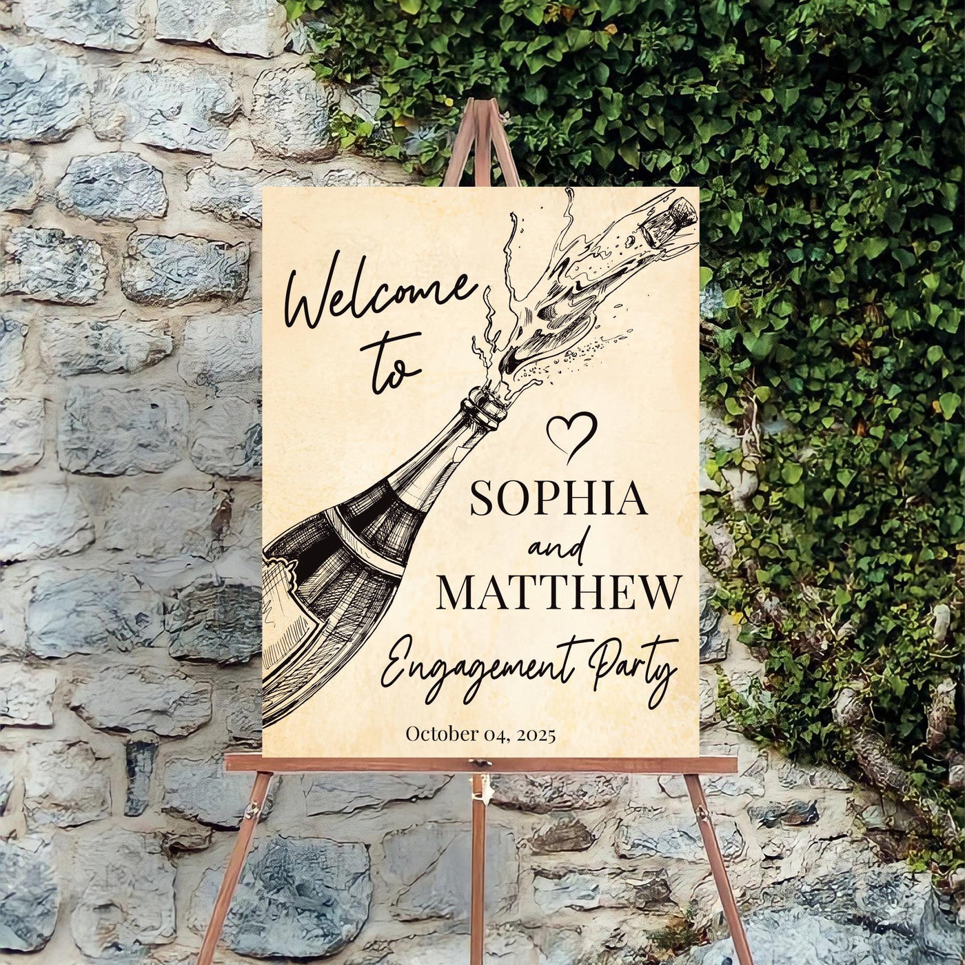 Engagement Party Welcome Sign, Engagement Decor