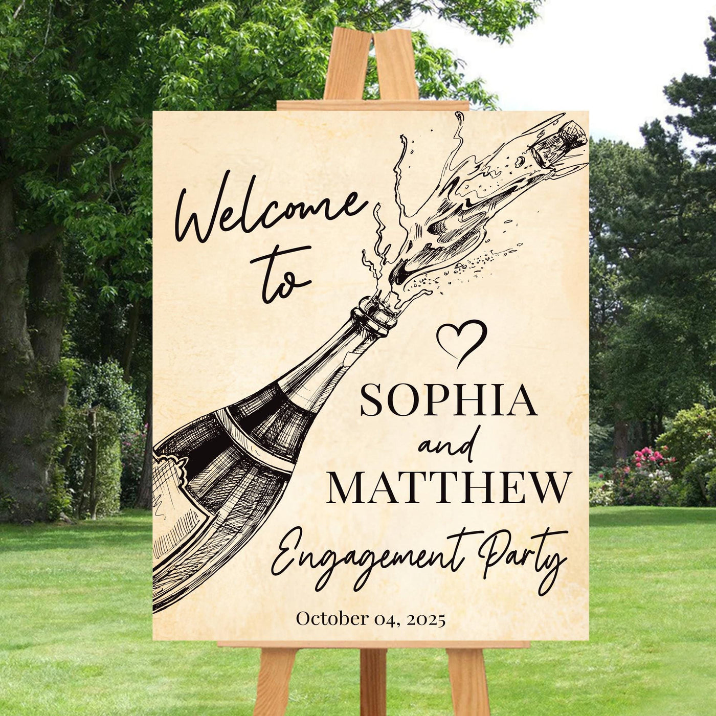 Engagement Party Welcome Sign, Engagement Decor