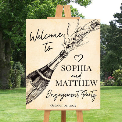 Engagement Party Welcome Sign, Engagement Decor