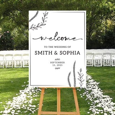Wedding Welcome Sign, Personalized Wedding Sign