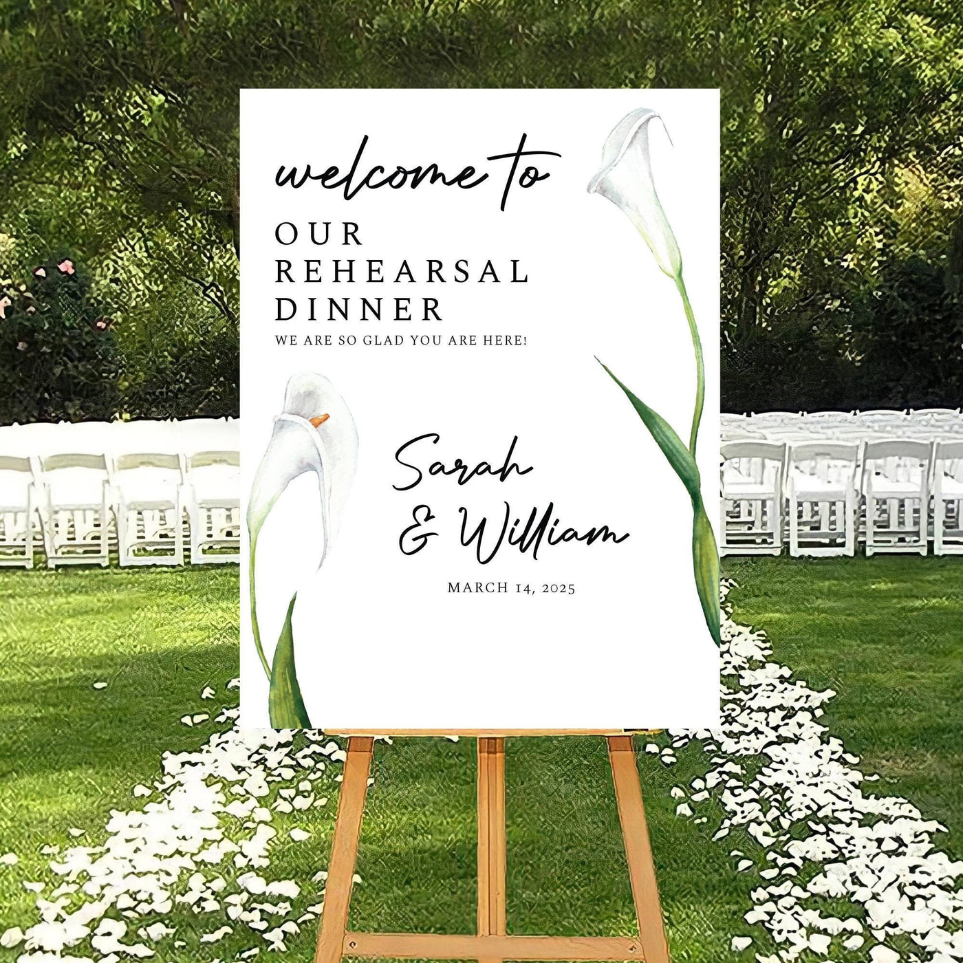 Rehearsal Dinner Welcome Sign, Custom Rehearsal Sign