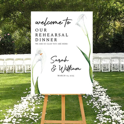 Rehearsal Dinner Welcome Sign, Custom Rehearsal Sign
