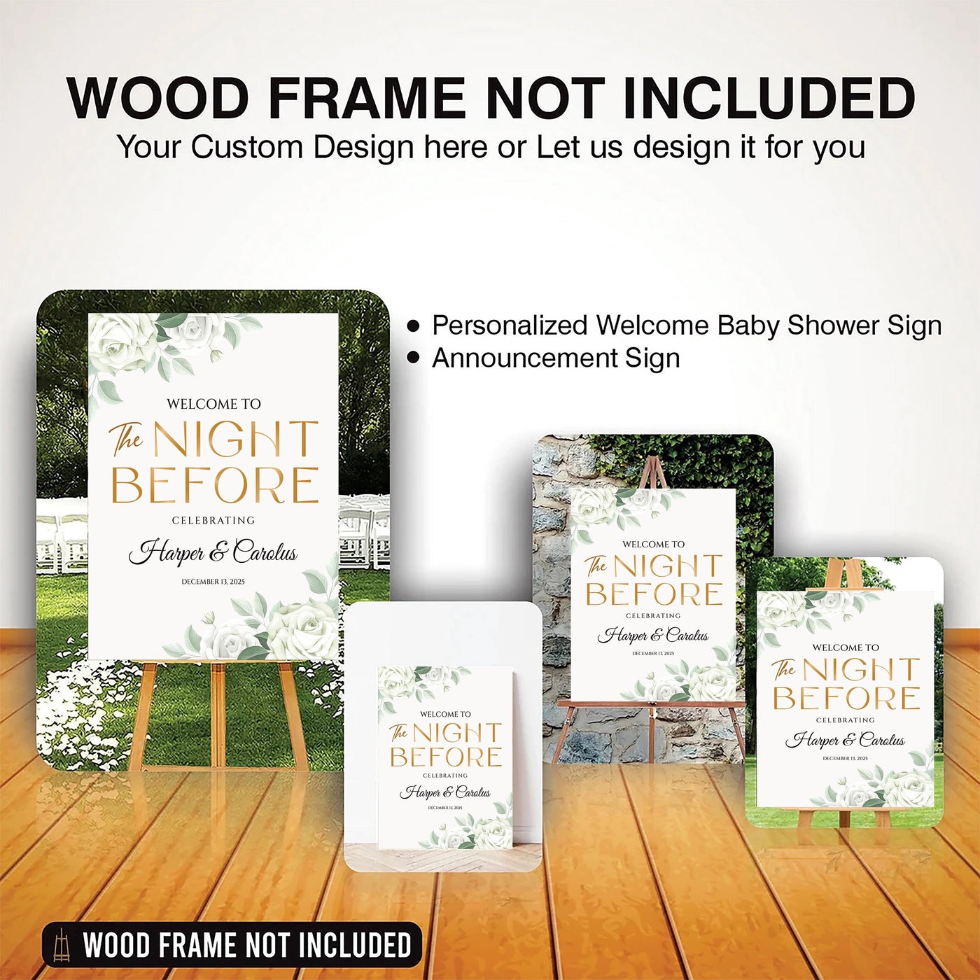 Rehearsal Dinner Welcome Sign, Greenery Wedding Rehearsal Sign