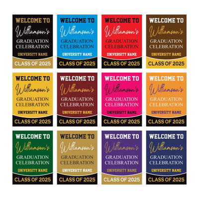 Personalized Graduation Welcome Sign, Custom Class of 2025 Party Sign